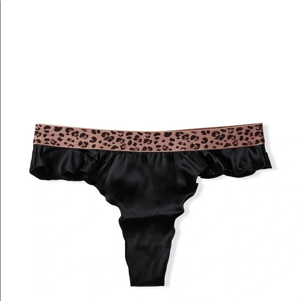 Victoria’s Secrets Silk Ruffle High-Leg Thong NWT
